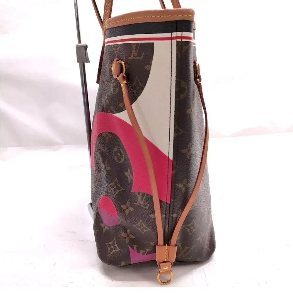 Auth Louis Vuitton Neverfull Tote Limited Edition Game ON Monogram Canvas MM